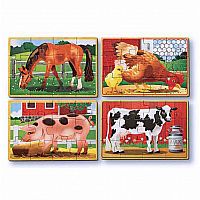 Farm Animals Puzzles in a Box