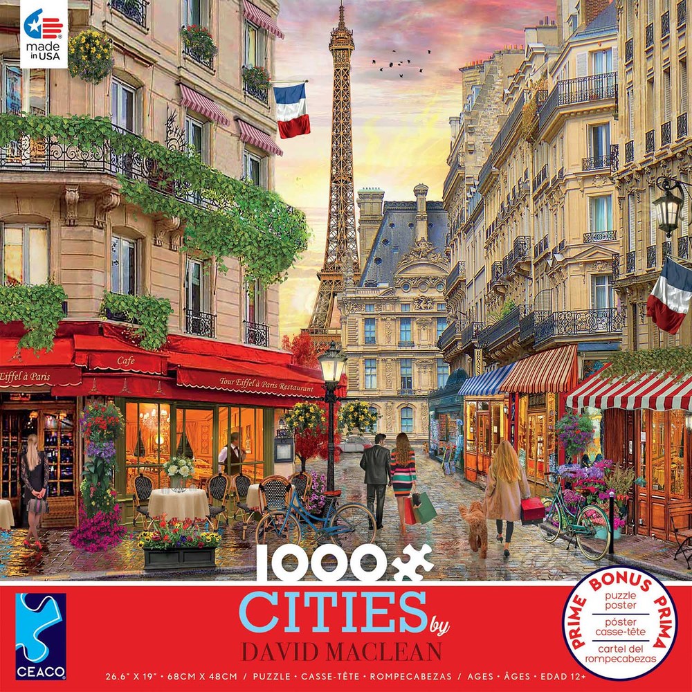 David Maclean Cities: Paris, France 1000pc - Raff and Friends