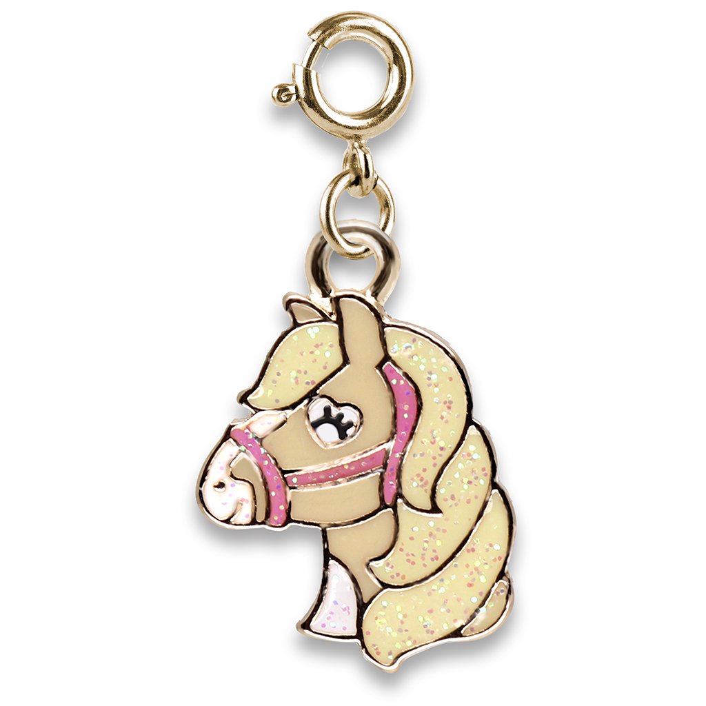Gold Glitter Horse Charm Raff and Friends