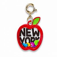 Gold NY Apple Shaker Charm