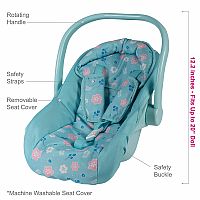 Flower Power Baby Doll Car Seat