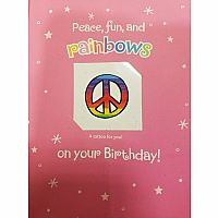 Peace Sign Tattoo Birthday Card