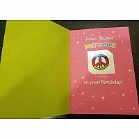 Peace Sign Tattoo Birthday Card