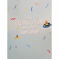 Sea Life Foil Birthday Card
