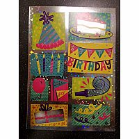Birthday Party Foil Birthday Card