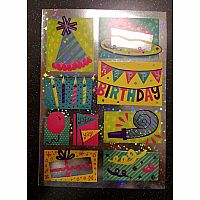Birthday Party Foil Birthday Card