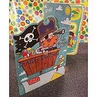 Pirate Treasure Tri-Fold Birthday Card