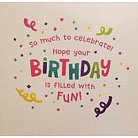 Birthday Party Foil Birthday Card