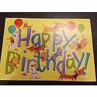 Dog Party Birthday Card