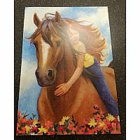 Girl with Horse Birthday Card