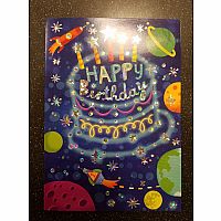 Constellation Cake Foil Birthday Card