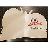 Soccer Ball Die-Cut Birthday Card