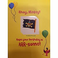 Pirate Tattoo Birthday Card