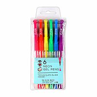 6 Neon Gel Pens