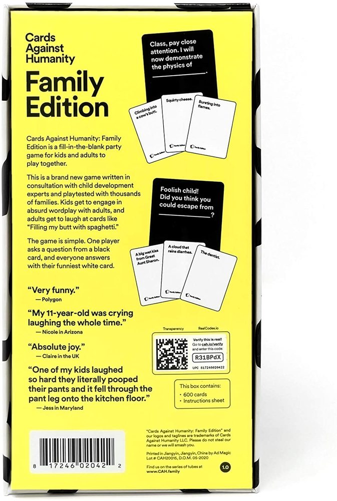 cards against humanity first edition Cards Against Humanity Game