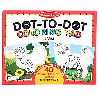 Dot-to-Dot Coloring Pad: Farm