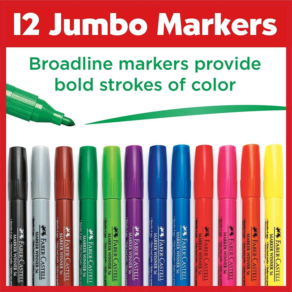 Broadline Jumbo Markers 12ct Raff and Friends