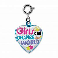 Girls Can Change the World Locket Charm