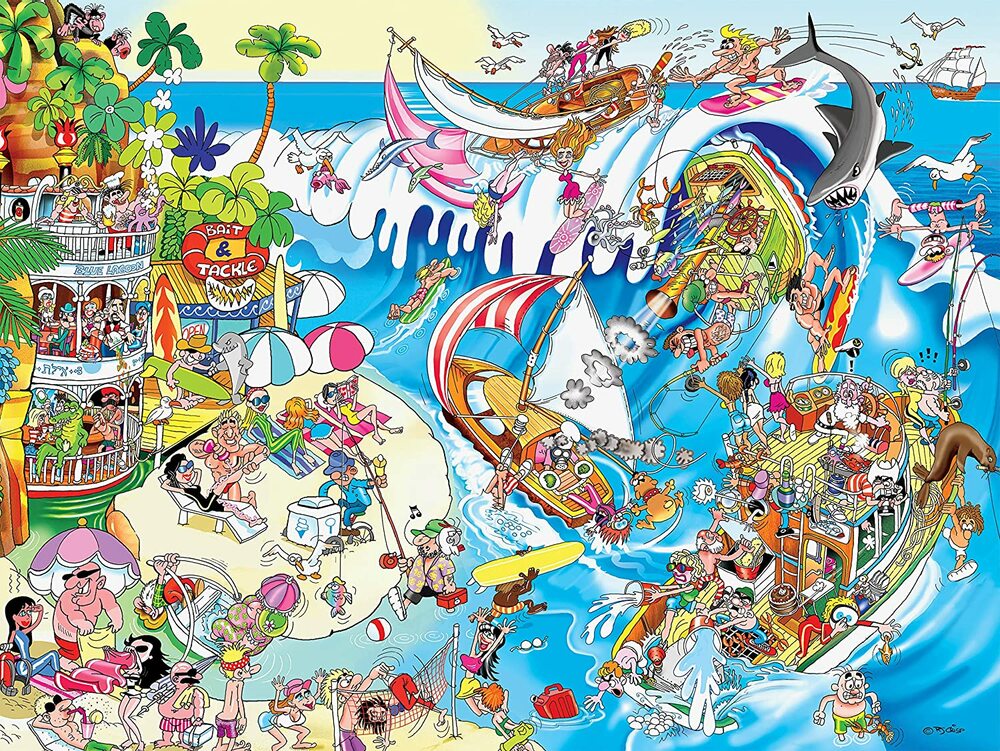 Picture Sourcebook コラージ 300のイラスト Comic Capers - The Wave 300pc - Raff and Friends
