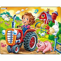 Farm Kid with Tractor 15pc Jigsaw