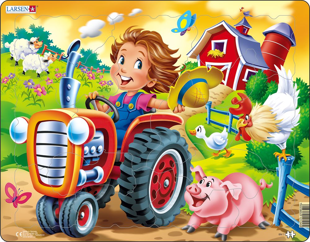 Farm Kid with Tractor 15pc Jigsaw