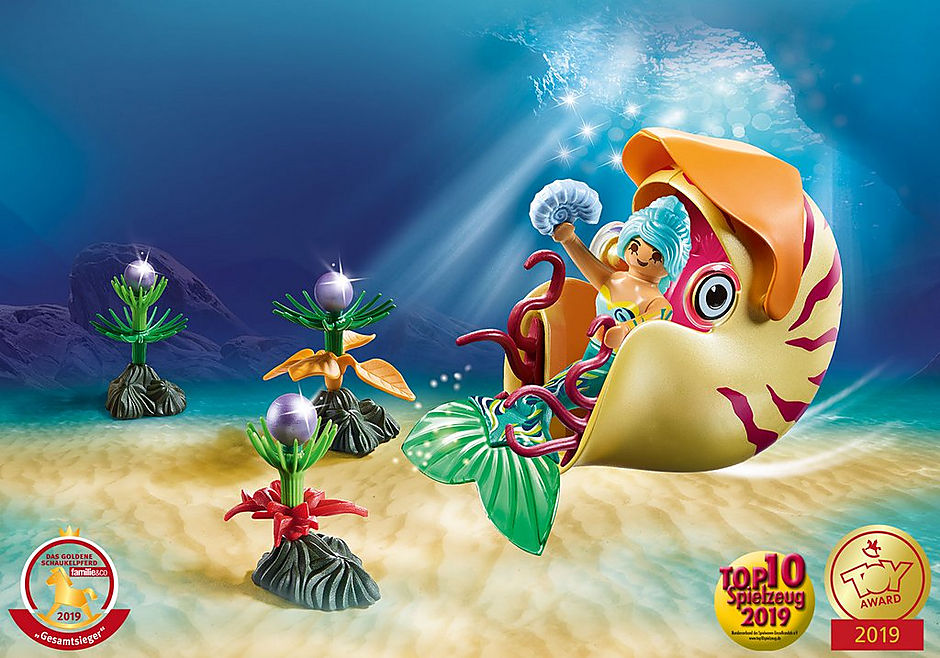 70098 Mermaid with Sea Snail Gondola