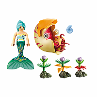 70098 Mermaid with Sea Snail Gondola