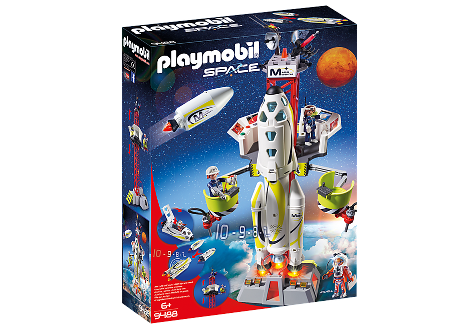 playmobil space 9488 mars mission rocket