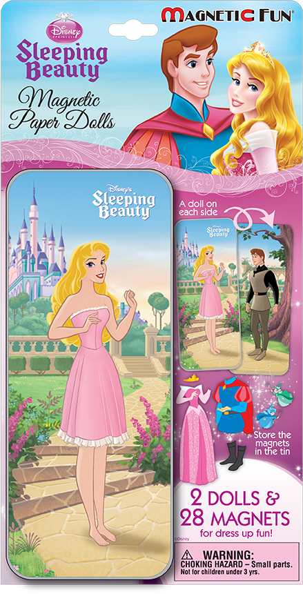 Disney Princess Magnetic Mini Tin Paper Dolls Dresses 