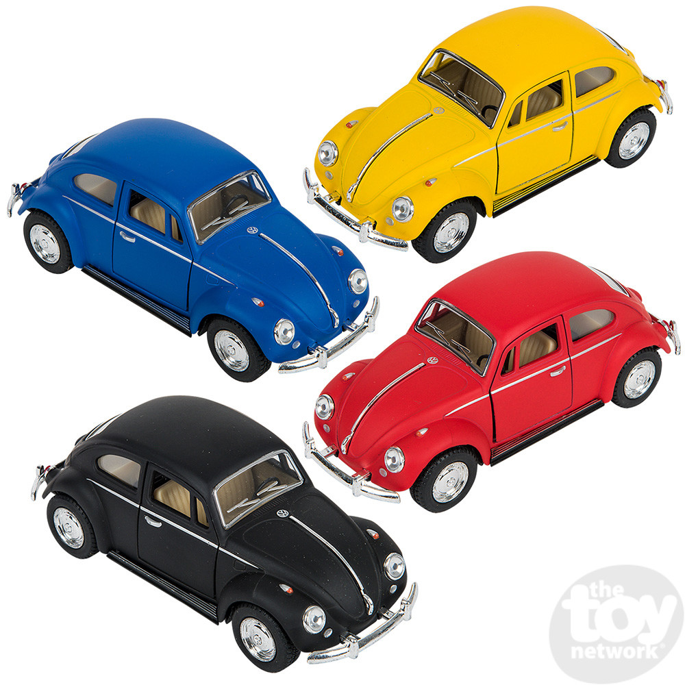 Kinsmart Maggiolino Volkswagen Blu 1967 - Modellino In Metallo Pressofuso Scala 1:32 Con Porte Apribili E Azione A Strappo - 3