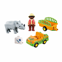 70182 Zoo Vehicle with Rhinoceros