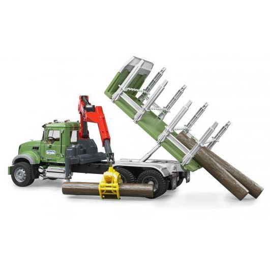 BRUDER GRANITE TIMBER TRUCK WITH LOADING CRANE