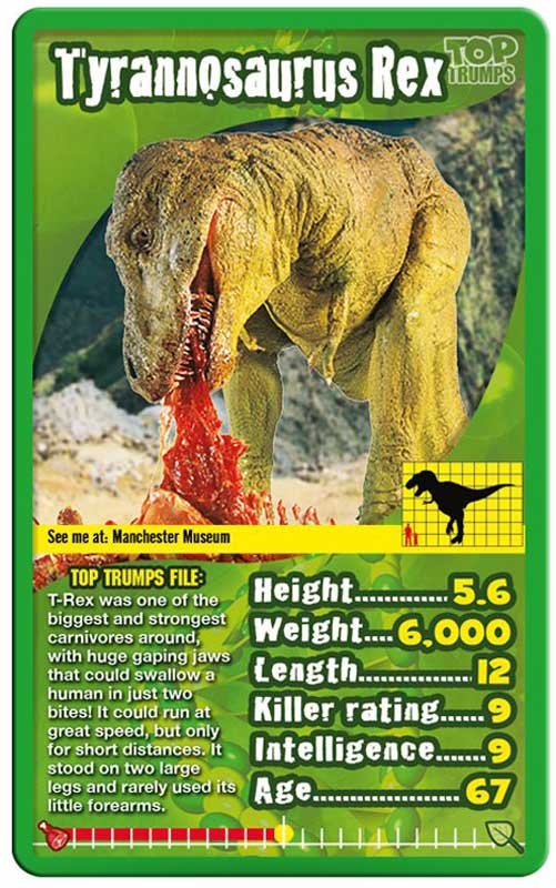top trumps dinosaurs list