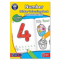 Number Sticker Coloring Book