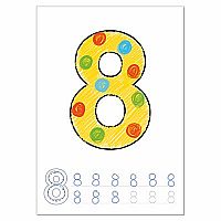 Number Sticker Coloring Book