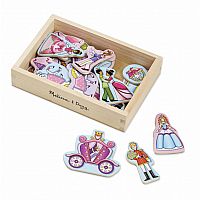 Wooden Princess Magnets